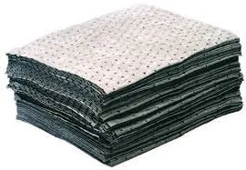 15" x 19" Gray Universal Bonded Heavy Weight Perforated Sorbent Pad | L90902