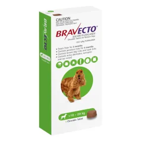 3 Month Bravecto Chew for Medium Dogs Green FREE GIFT WITH PURCHASE!*