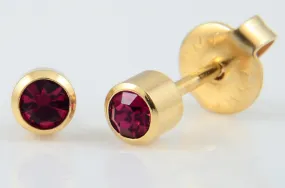 **At Home Piercing Cartridge** Gold 3mm, Ruby (1 pair) - 22-307