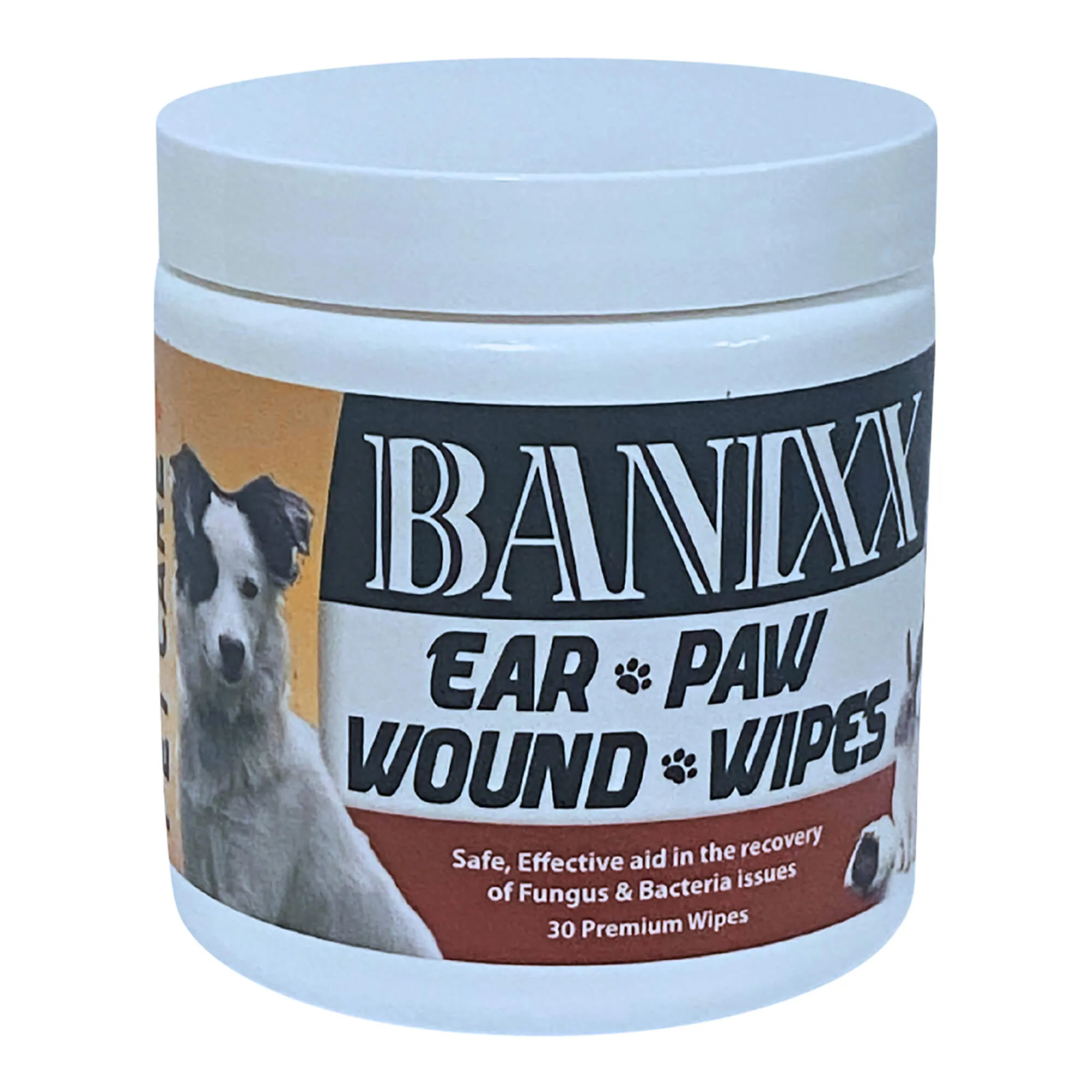 Banixx Pet Care Ear Paw & Wound Wipes, 30 ct