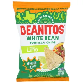 Beanitos - White Bean Chips Hint Of Lime, 5 oz - Pack of 6