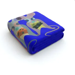 Blanket Throws - Mice on Blue