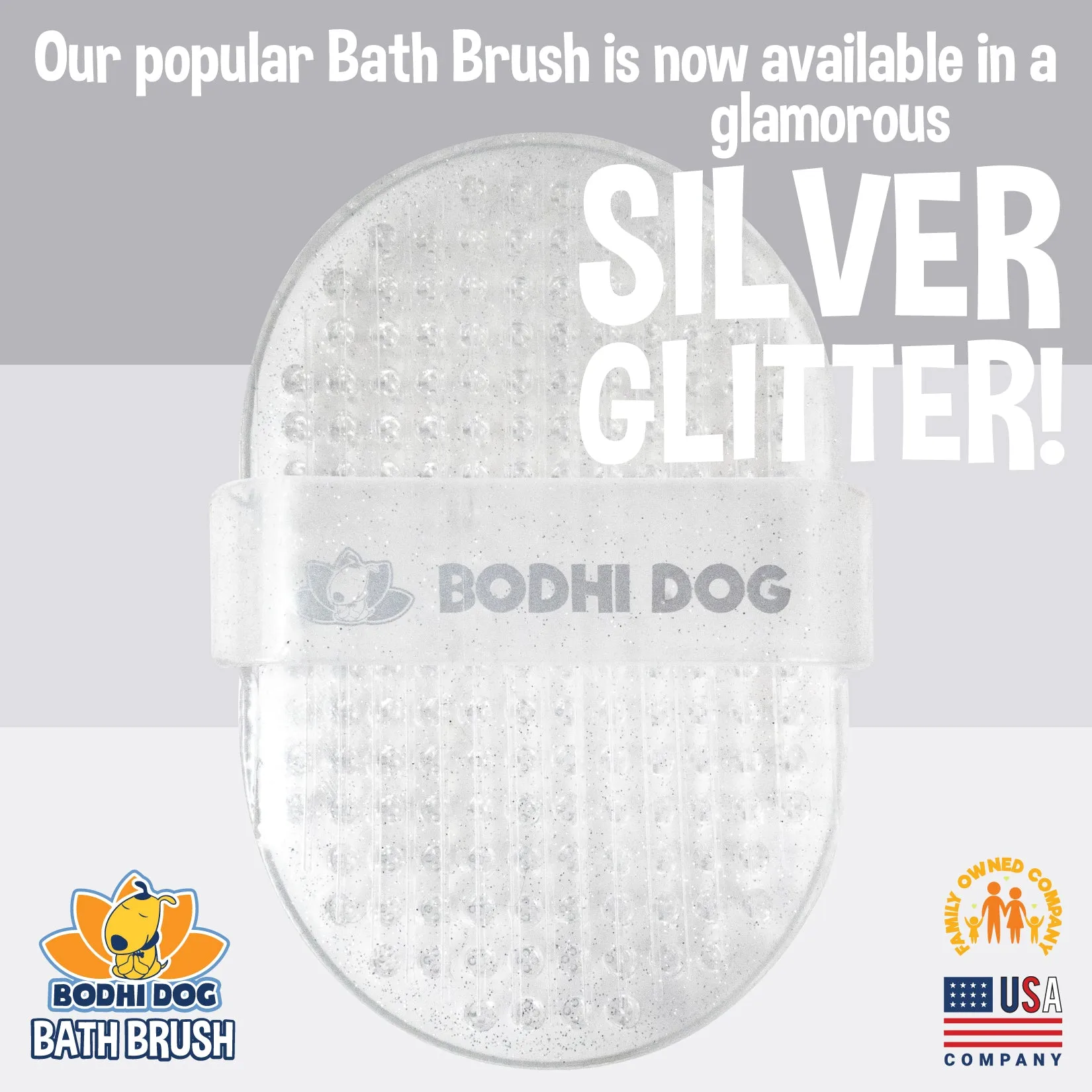 Bodhi Dog New Grooming Pet Shampoo Brush | Soothing Massage Rubber Bristles Curry Comb for Dogs & Cats Washing | Professional Quality Dog Wash Brush | Various Colors