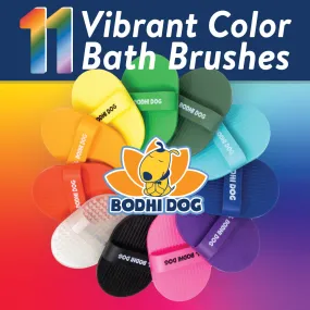 Bodhi Dog New Grooming Pet Shampoo Brush | Soothing Massage Rubber Bristles Curry Comb for Dogs & Cats Washing | Professional Quality Dog Wash Brush | Various Colors