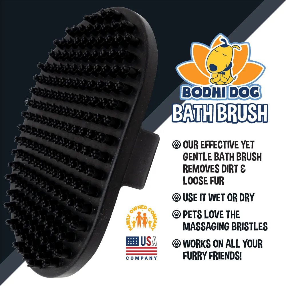 Bodhi Dog New Grooming Pet Shampoo Brush | Soothing Massage Rubber Bristles Curry Comb for Dogs & Cats Washing | Professional Quality Dog Wash Brush | Various Colors