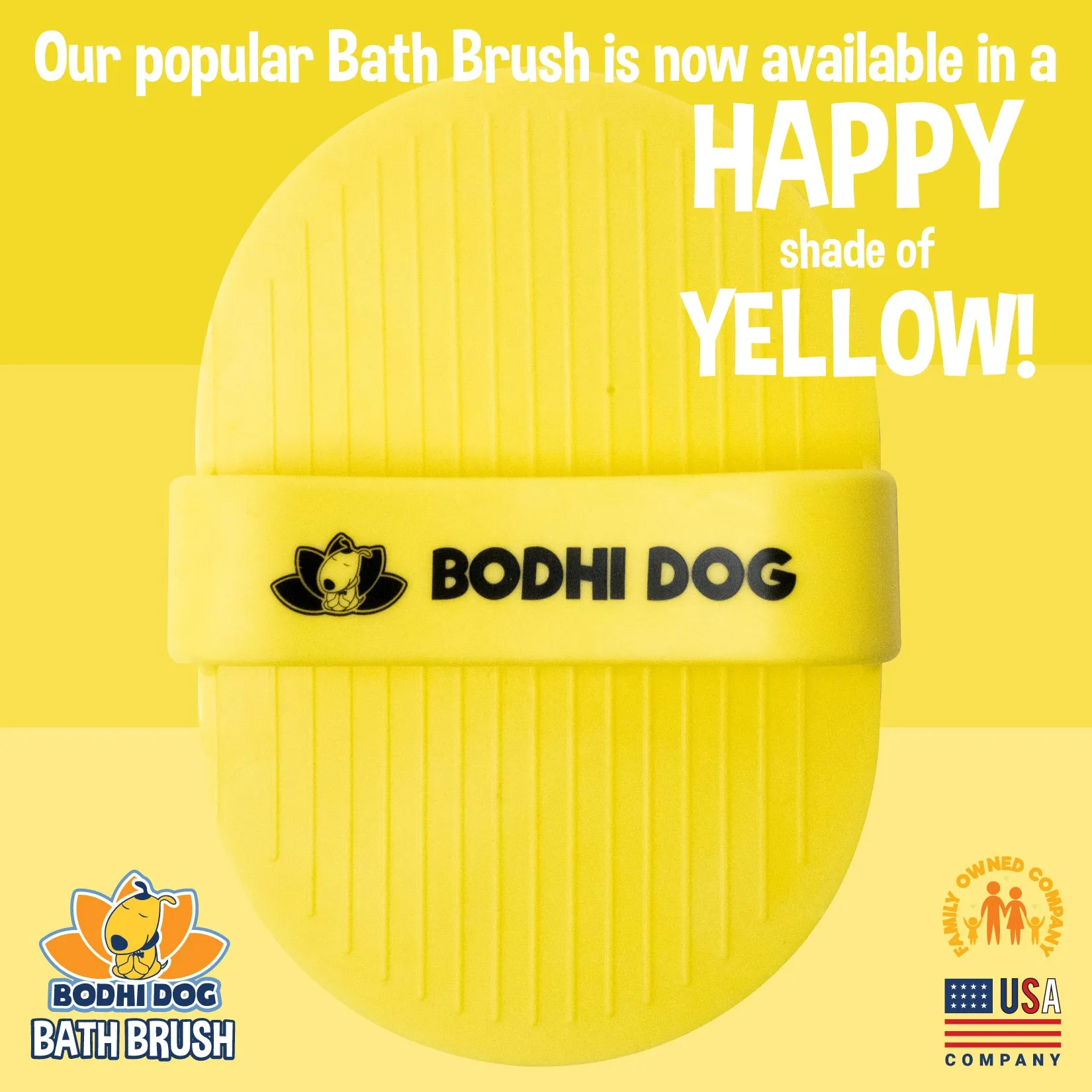 Bodhi Dog New Grooming Pet Shampoo Brush | Soothing Massage Rubber Bristles Curry Comb for Dogs & Cats Washing | Professional Quality Dog Wash Brush | Various Colors