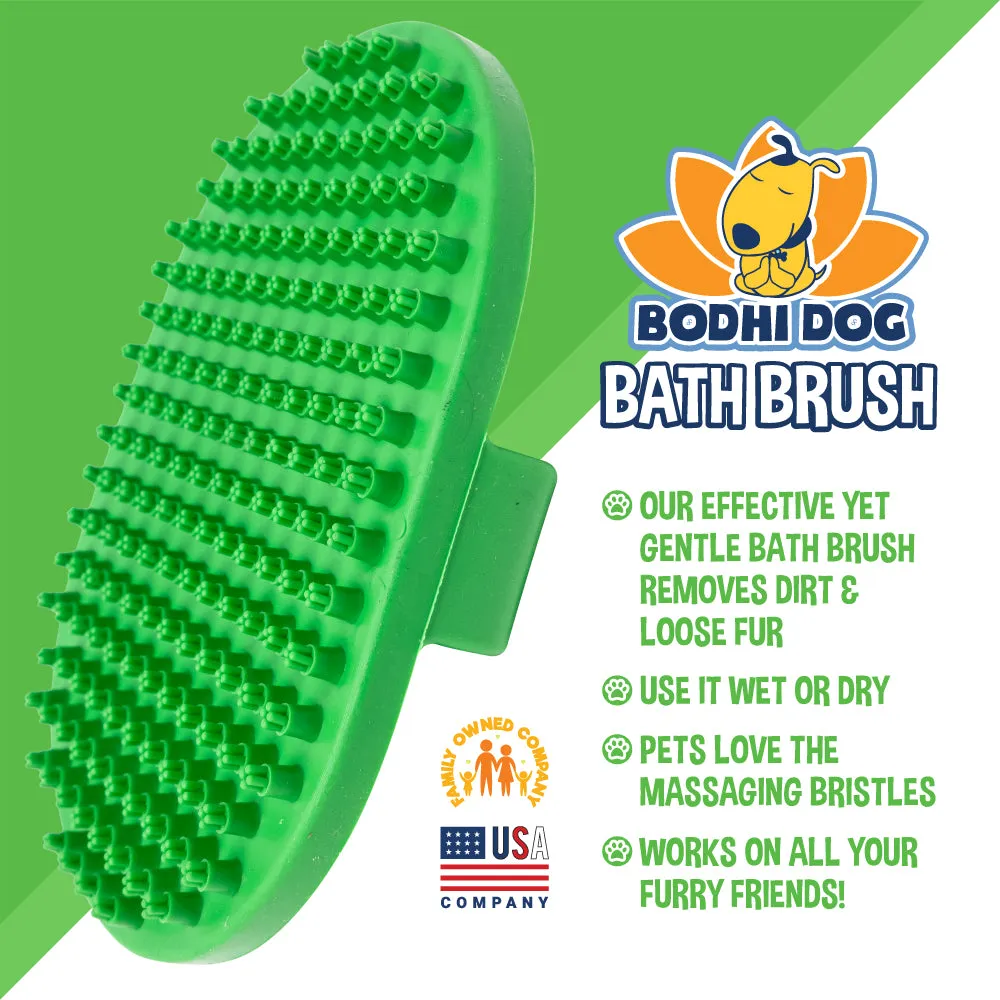 Bodhi Dog New Grooming Pet Shampoo Brush | Soothing Massage Rubber Bristles Curry Comb for Dogs & Cats Washing | Professional Quality Dog Wash Brush | Various Colors