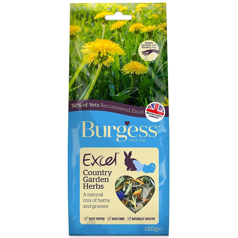 Burgess Excel Country Garden Herbs Nature Snack For Small Animals 120g