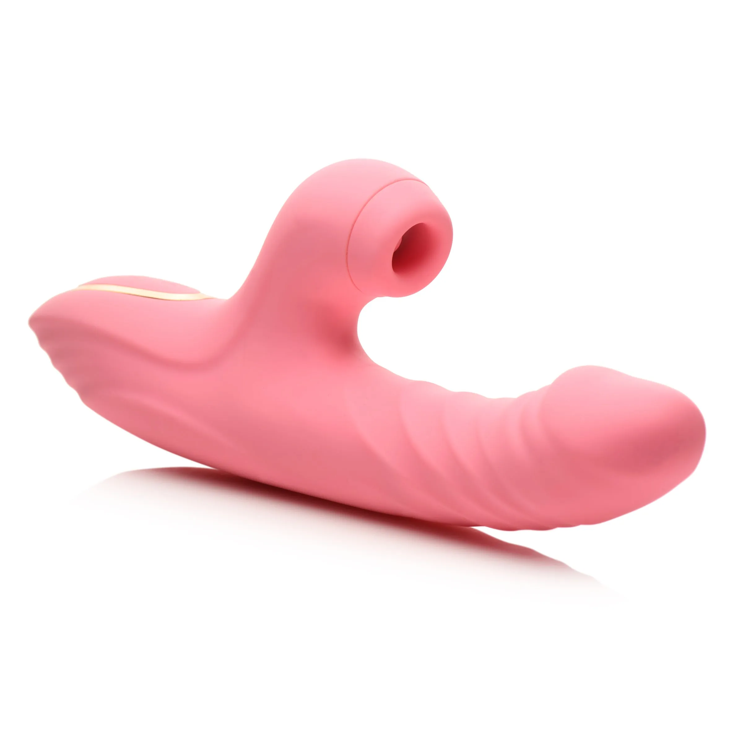 Candy-Thrust Silicone Thrusting and Sucking Rabbit Vibrator