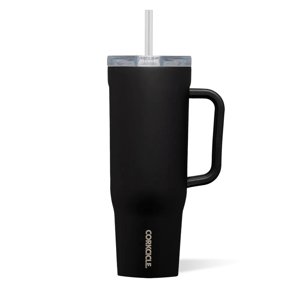 Corkcicle Cruiser Insulated Tumbler With Handle – Matte Black – 40oz