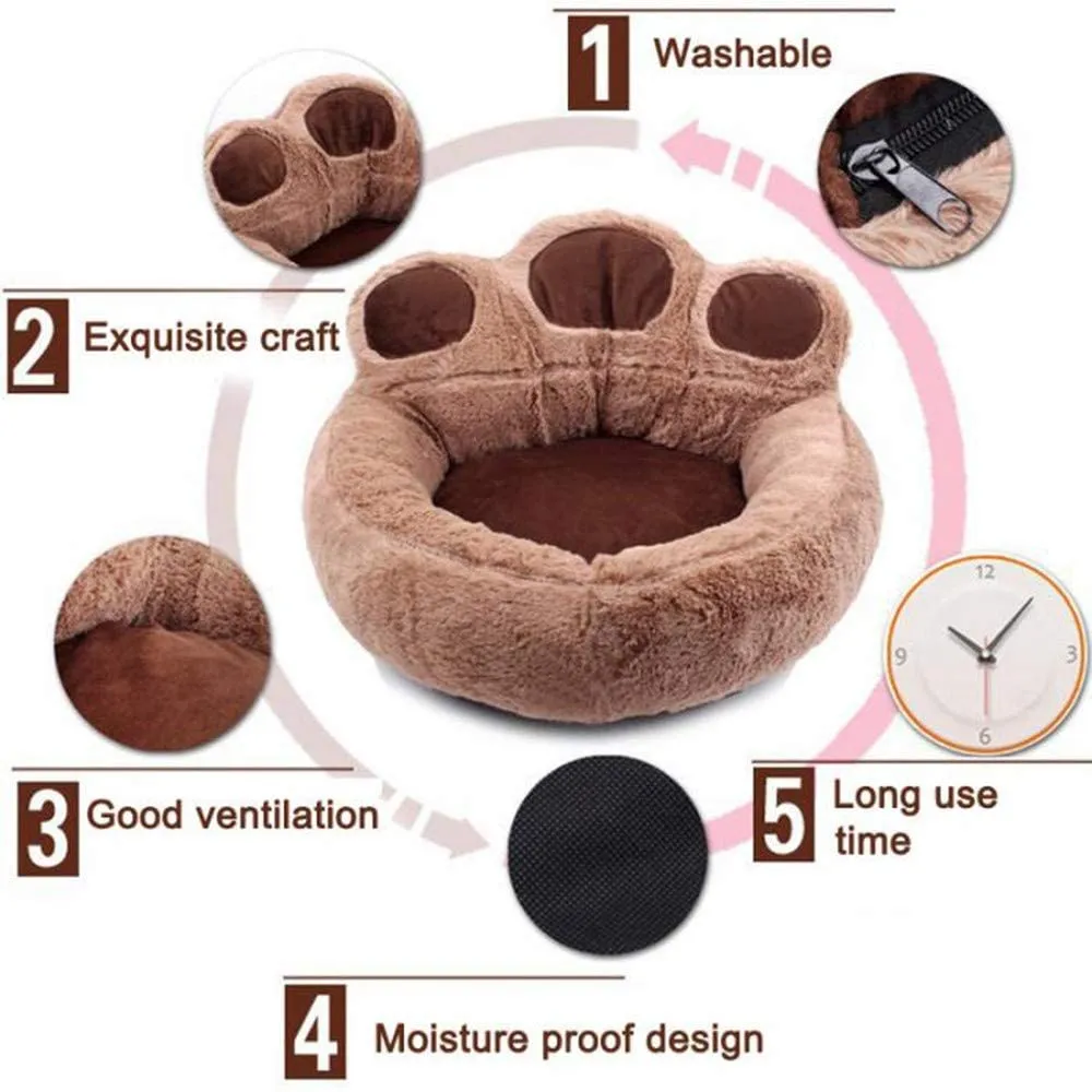 Cute Paw Pet Warm Bed Lovely  Soft Material