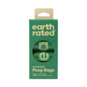 Earth Rated PoopBags Refill Pack 8 Rolls, 120ct Unscented