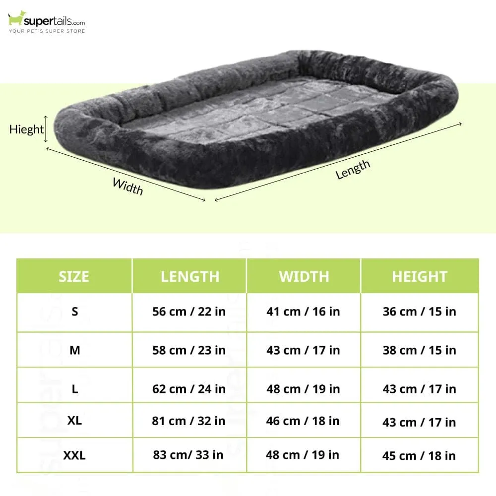 Fluffy's Luxurious Bolster Bed for Dogs and Cats (Black)