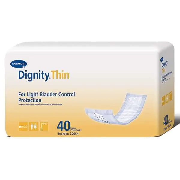 Hartmann Dignity Lites Stackable Thin Pads: 12" L, 40 Count White