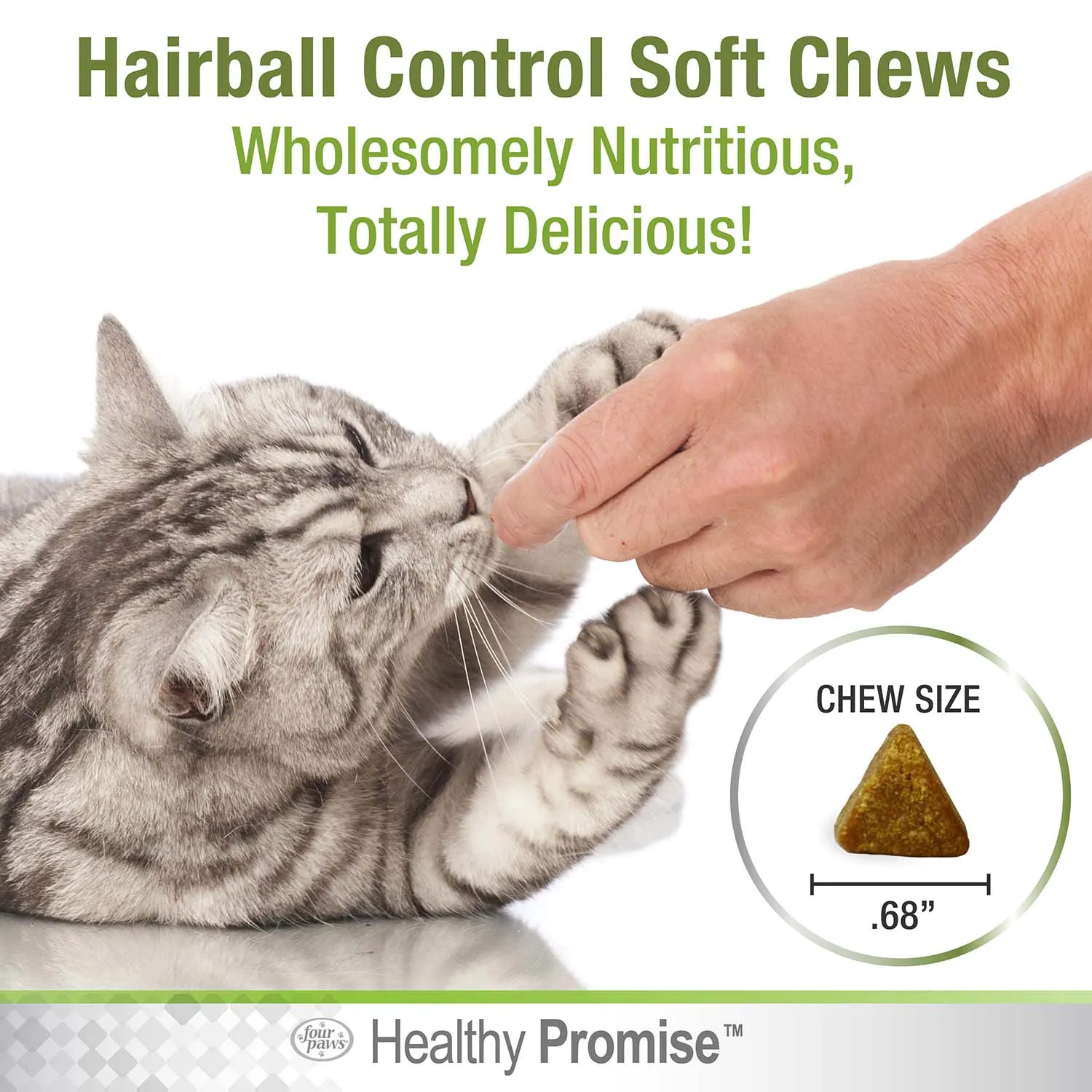 Healthy Promise Cat Hairball Control Soft Chews, Savory Chicken & Cheese, 90 ct