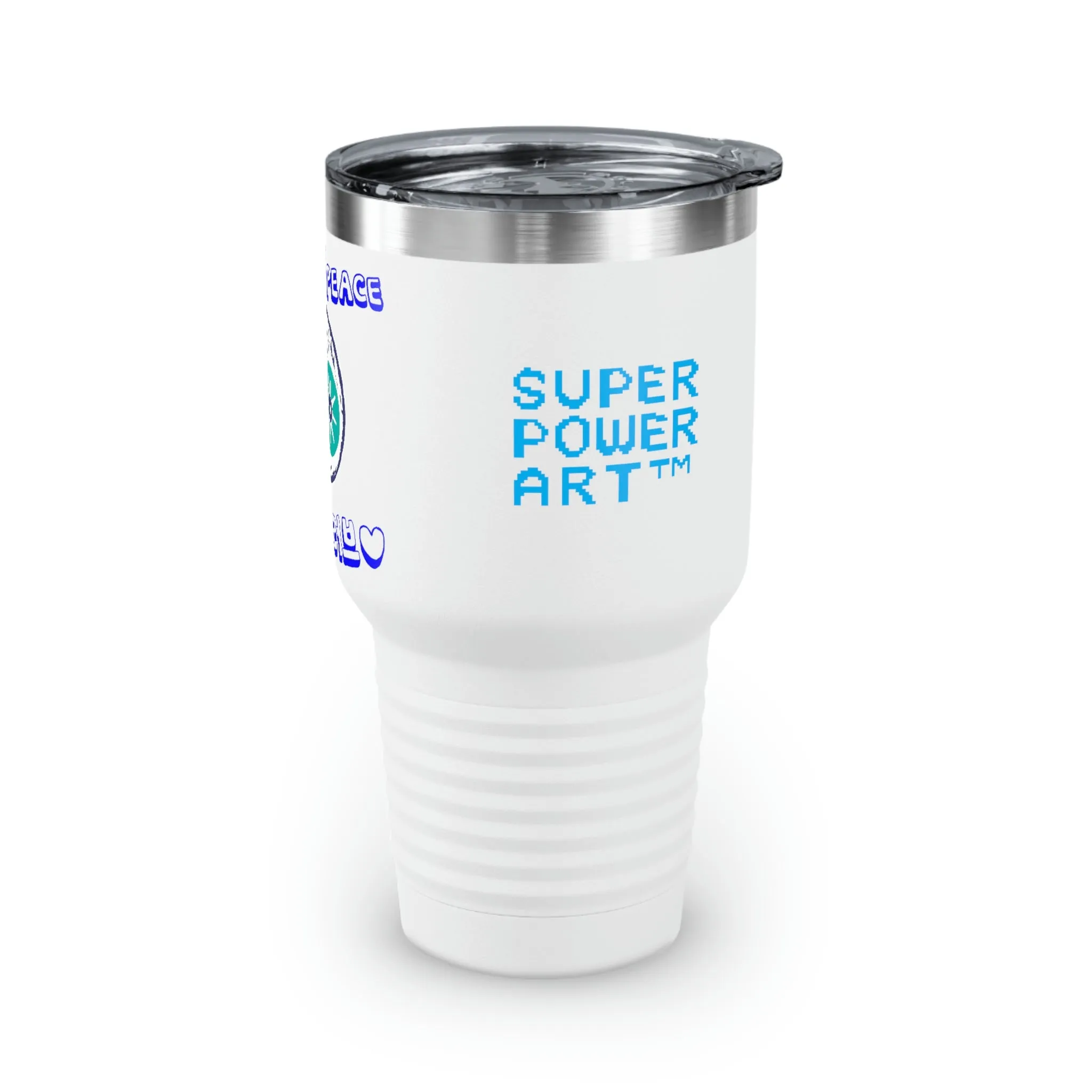 Insook Hwang's Art_Eyeball_LovePeace_Tumbler, 30oz