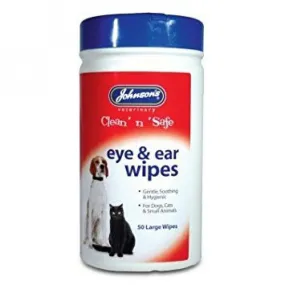 Johnsons Veterinary Clean 'n' Safe Eye & Ear Wipes 30pk - Pack of 6