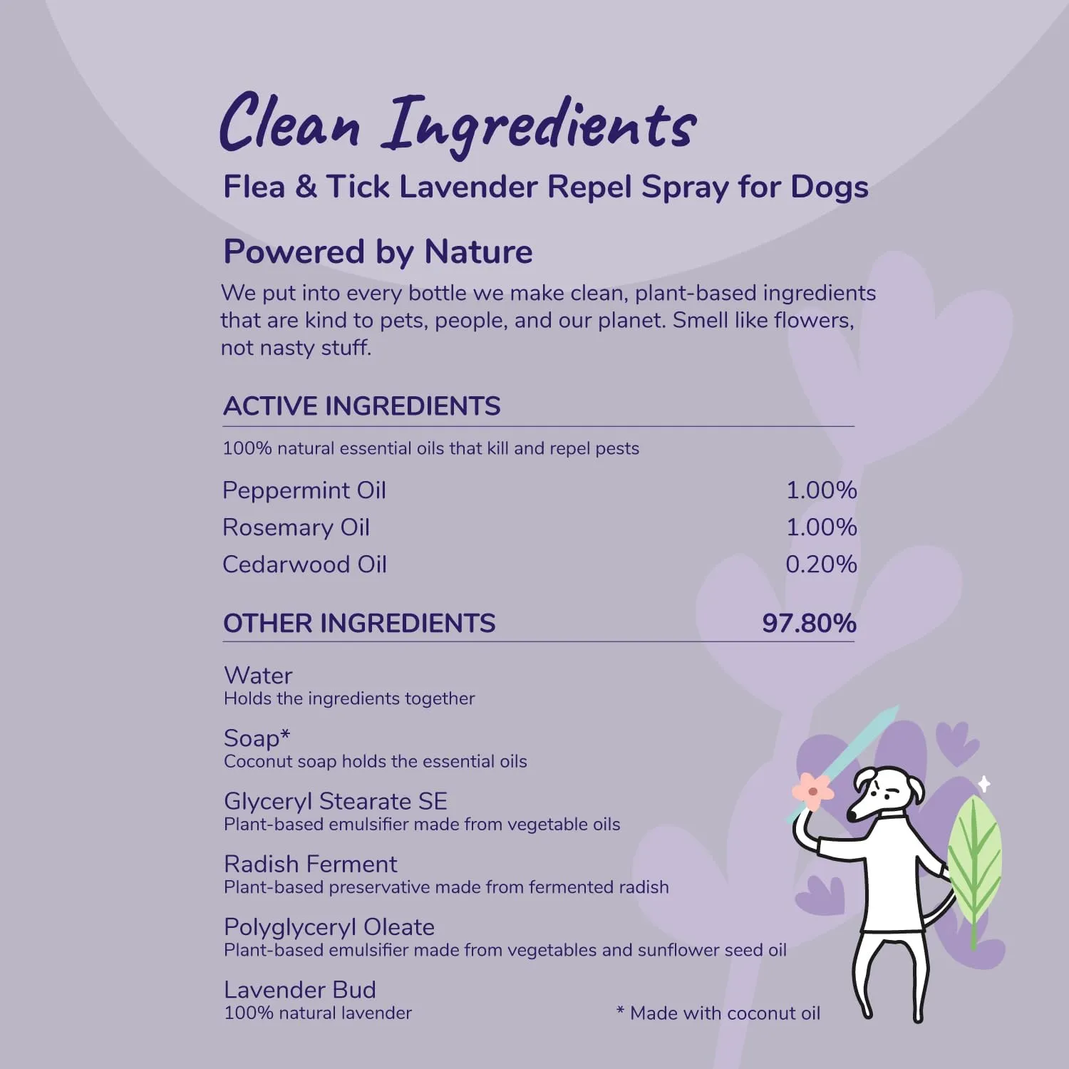 kin kind Flea   Tick Prevent Lavender Spray for Dogs (12 oz)