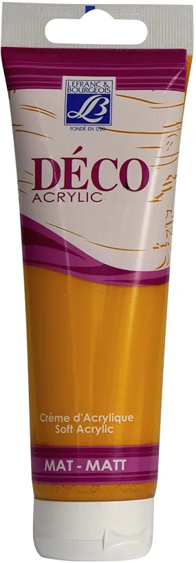 Lefranc & Bourgeois acrylic paint, sunflower yellow, 120ml tube