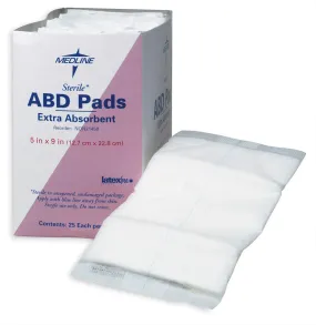 Medline NON21450 Sterile Abdominal Pad, 5" x 9", Latex-Free