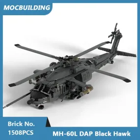 MOC NON  MOC MOC Building Blocks MH-60L DAP Black Hawk Airaft Model DIY Assembled Bricks Educational Creative Toys  Kids  1508PCS