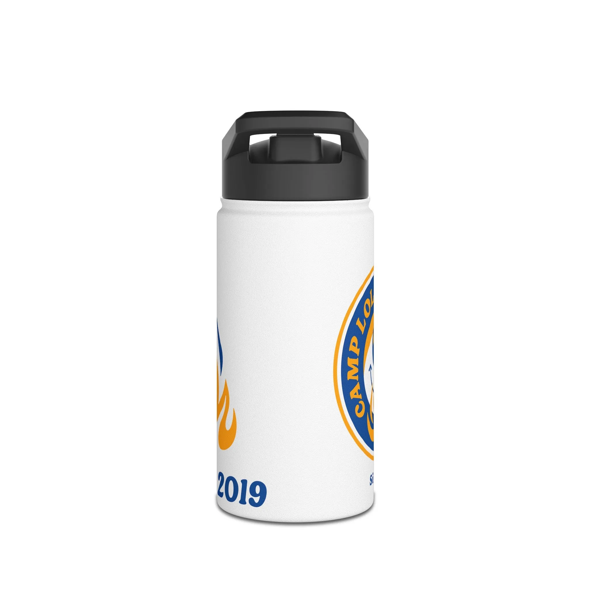 Old School Happy Camper Stainless Steel Water Bottle, Standard Lid