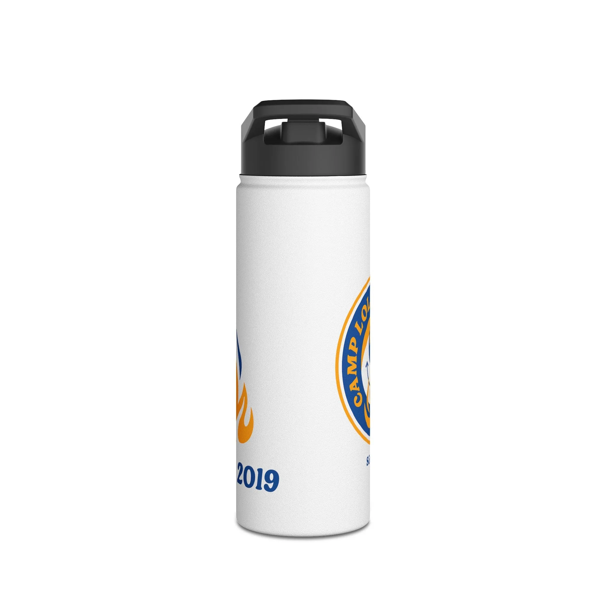 Old School Happy Camper Stainless Steel Water Bottle, Standard Lid