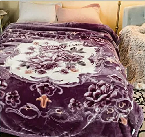 OMAJA HOME Silky Soft Floral Double Bed Embossed Double PlSilky Mink Blankets for Winters - Embossed Design That Will Enhance Your Room with Vibrant Attractive -Multicolor lightweight