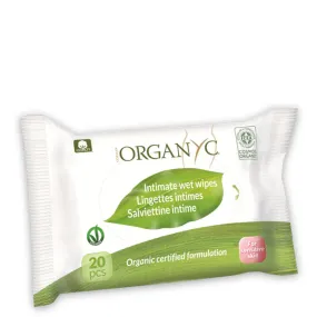 Organyc Organic Cotton Intimate Wet Wipes - Pack of 20