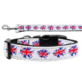 Pet Dog & Cat Nylon Collar or Leash, "Graffiti Union Jack"