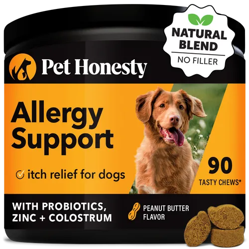 Pet Honesty Allergy Support Supplement Peanut Butter Flavor for Dogs