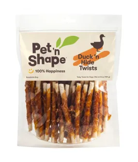 Pet 'n Shape Duck Hide Twists 16-oz, Dog Chew