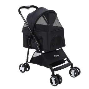 Pet Pet Stroller Dog Carrier Foldable Pram 3 IN 1 Middle Size Black