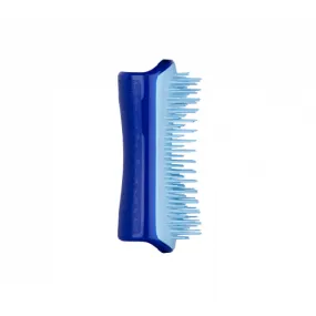 PET TEEZER SMALL DE-SHEDDING AND DOG GROOMING BRUSH BLUE/LIGHT BLUE