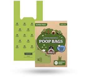 Pogi's Earth-Friendly Pet Poop Bags with Easy-Tie Handles