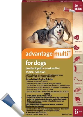 Rx Advantage Multi for Dogs (imidacloprid   moxidectin) Topical Solution, 6 Pack