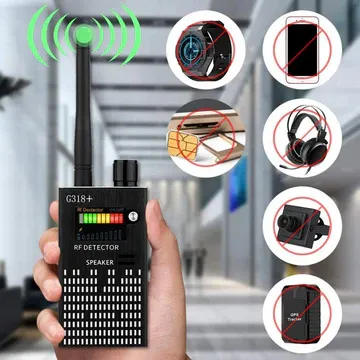 Spy Detector Device | RF Bug Detector, Hidden Camera & GPS Tracker Finder with Laser Lens - Anti-Spy Signal Protection