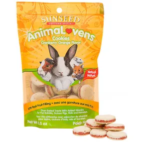 Sunseed AnimaLovens Cookies Cranberry-Orange Flavor for Rabbits, Guinea Pigs, Rats & Hamsters, 4-oz