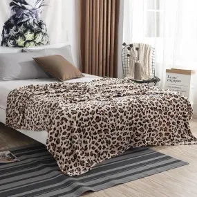 Super Soft  Animal Leopard  Zebra Blanket  Bedspread-