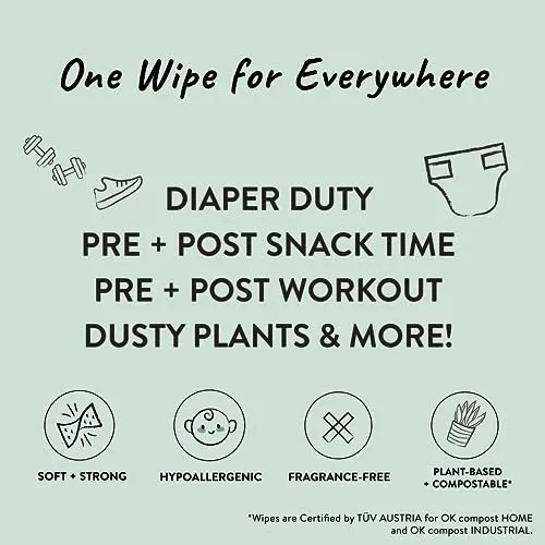 The Honest Company: Clean Conscious Wipes, Fragrance Free, Plant-Based, for Sensitive Skin