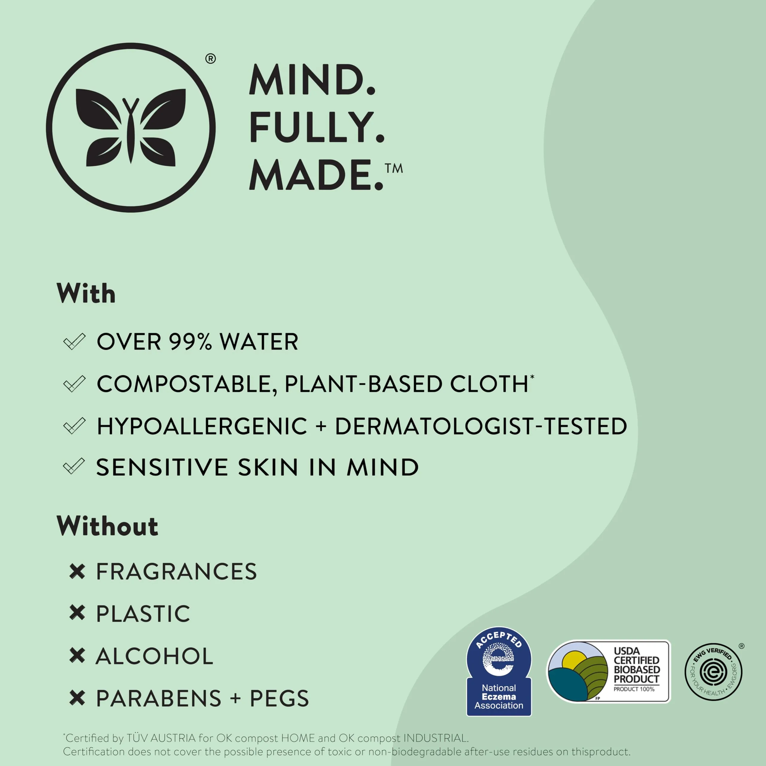 The Honest Company: Clean Conscious Wipes, Fragrance Free, Plant-Based, for Sensitive Skin