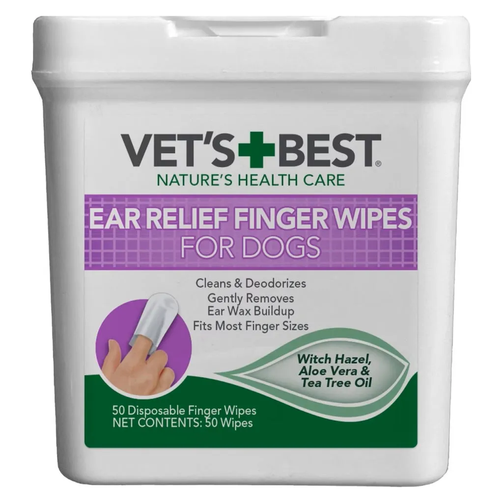 Vet's Best Ear Relief Finger Wipes for Dogs (50 ct)