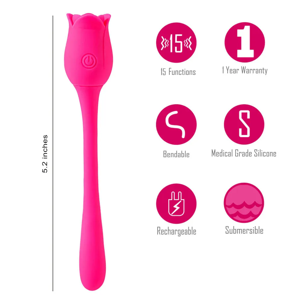 Vibelite Meadow 10-function dual-stimulating Tulip vibrator