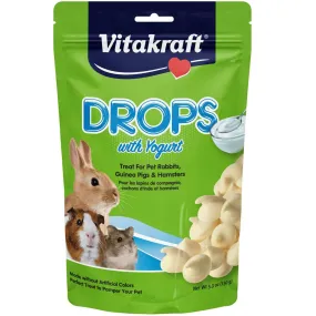 Vitakraft Drops with Yogurt Treats for Rabbits, Guinea Pigs & Hamsters, 5.3-oz