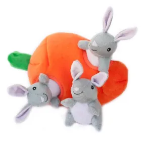 Zippy Paws Carrot and Bunnies Burrow Dog Toy